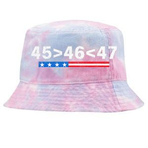 45 Is Greater Than 46 47 Is Greater Than 46 Trump Tie-Dyed Bucket Hat