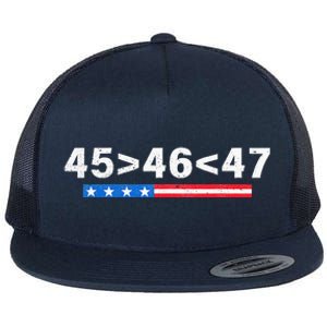 45 Is Greater Than 46 47 Is Greater Than 46 Trump Flat Bill Trucker Hat