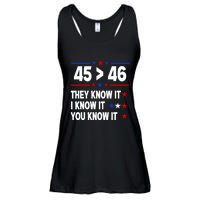 45 Is Greater Than 46 They Know It I Know It You Know It Ladies Essential Flowy Tank