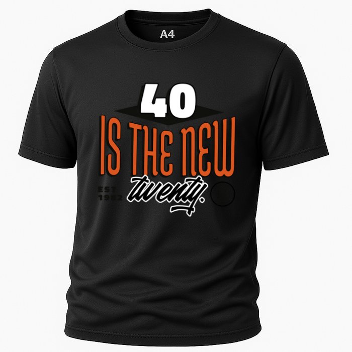 40 Is The New Twenty 40th Birthday Gift Cooling Performance Crew T-Shirt
