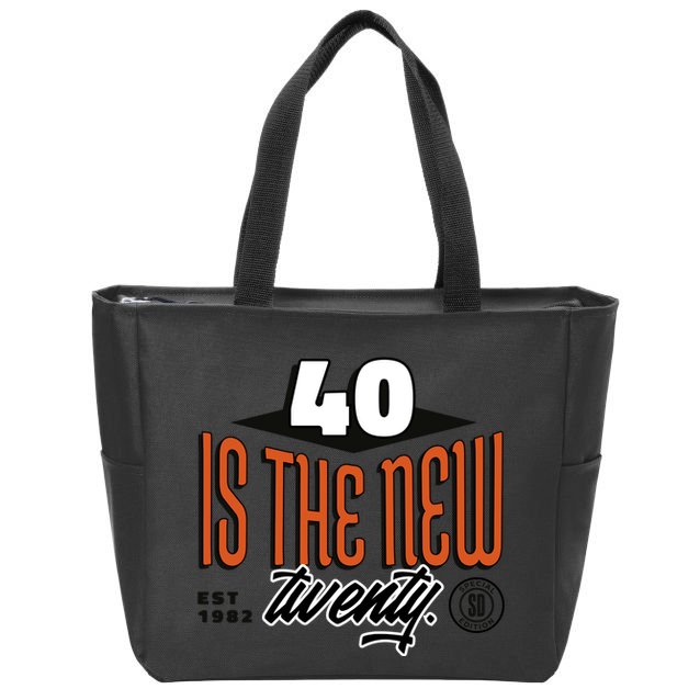 40 Is The New Twenty 40th Birthday Gift Zip Tote Bag