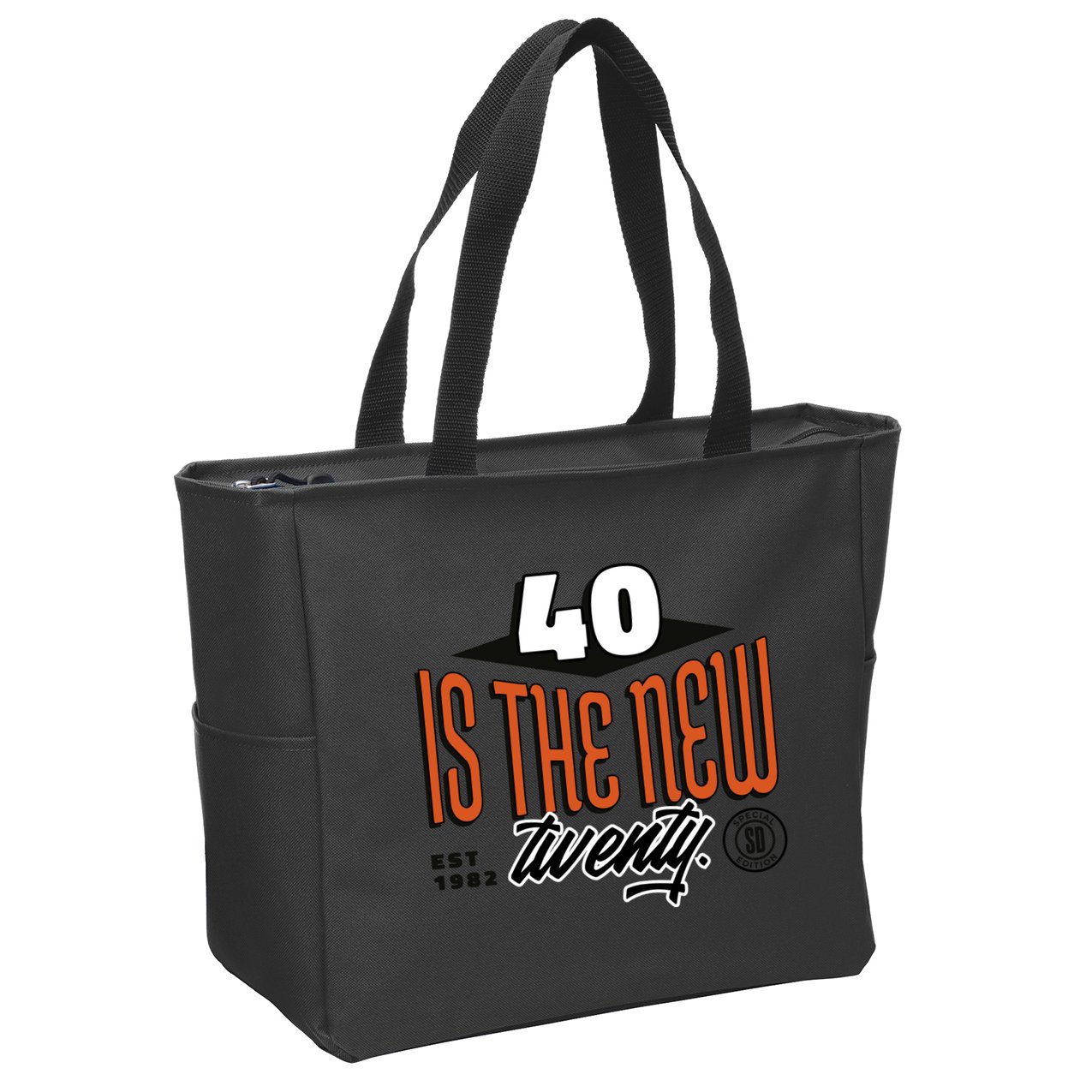 40 Is The New Twenty 40th Birthday Gift Zip Tote Bag