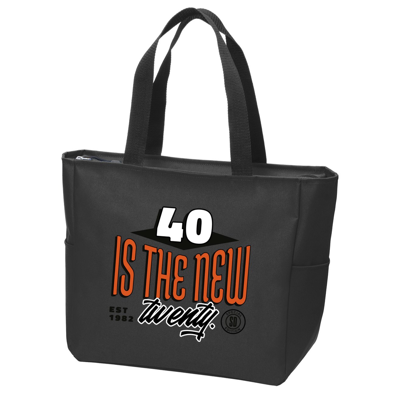 40 Is The New Twenty 40th Birthday Gift Zip Tote Bag