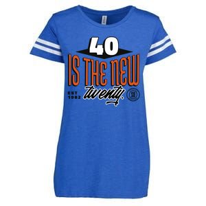 40 Is The New Twenty 40th Birthday Gift Enza Ladies Jersey Football T-Shirt