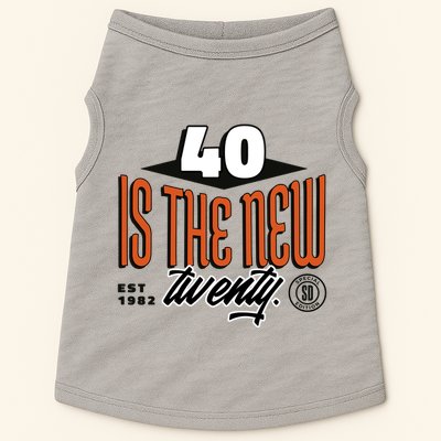 40 Is The New Twenty 40th Birthday Gift Doggie Tank