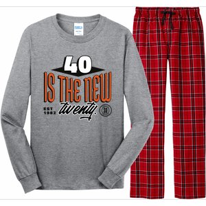 40 Is The New Twenty 40th Birthday Gift Long Sleeve Pajama Set