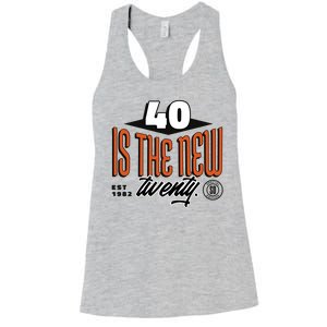 40 Is The New Twenty 40th Birthday Gift Women's Racerback Tank