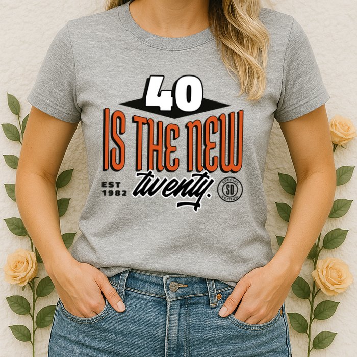 40 Is The New Twenty 40th Birthday Gift Womens T-Shirt