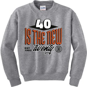 40 Is The New Twenty 40th Birthday Gift Kids Sweatshirt