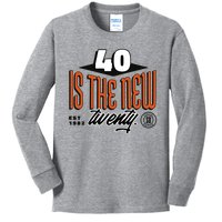 40 Is The New Twenty 40th Birthday Gift Kids Long Sleeve Shirt