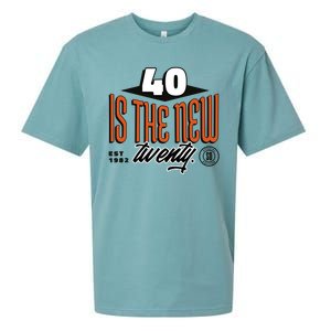 40 Is The New Twenty 40th Birthday Gift Sueded Cloud Jersey T-Shirt