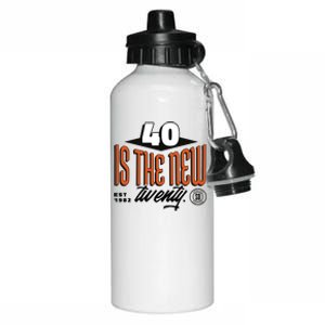 40 Is The New Twenty 40th Birthday Gift Aluminum Water Bottle