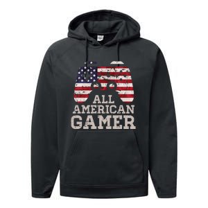 4th July All American Gamer Patriot Performance Fleece Hoodie