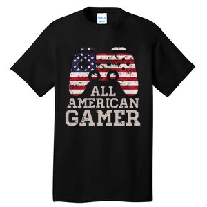 4th July All American Gamer Patriot Tall T-Shirt