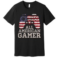 4th July All American Gamer Patriot Premium T-Shirt