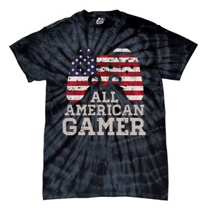 4th July All American Gamer Patriot Tie-Dye T-Shirt