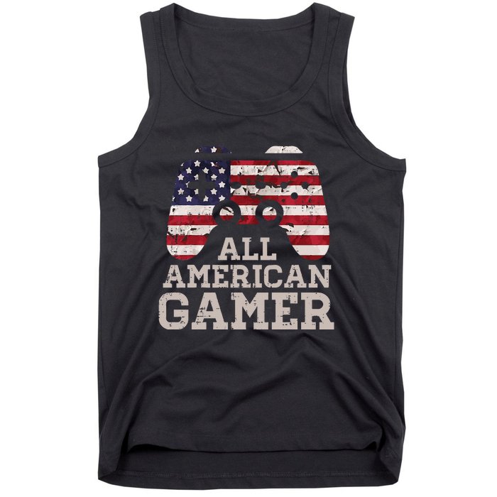 4th July All American Gamer Patriot Tank Top