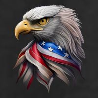 4th July American Eagle Flag Independence Day Cool Comfort Performance Bucket Hat