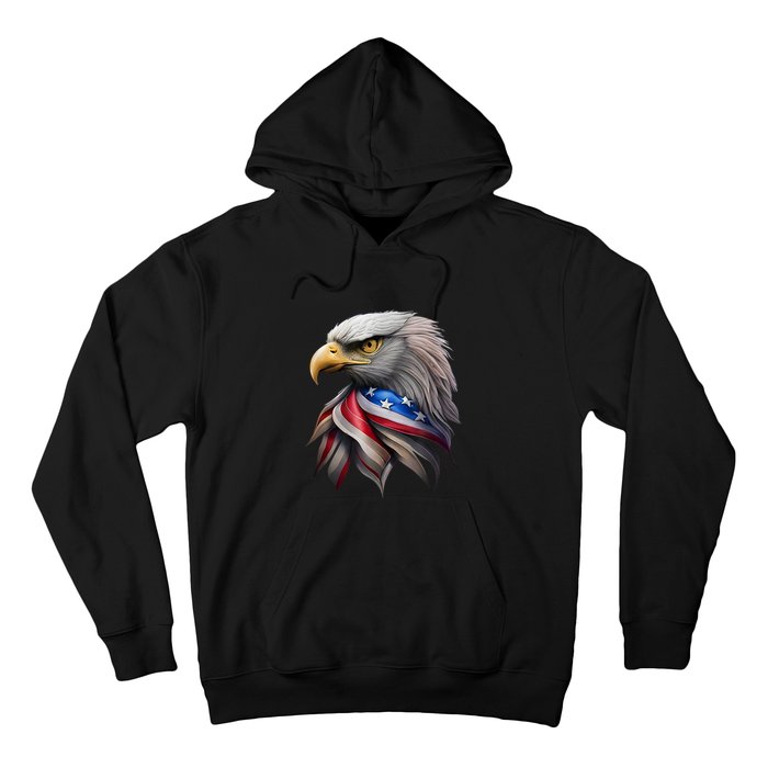 4th July American Eagle Flag Independence Day Hoodie