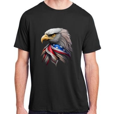 4th July American Eagle Flag Independence Day Adult ChromaSoft Performance T-Shirt