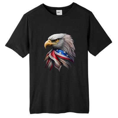 4th July American Eagle Flag Independence Day Tall Fusion ChromaSoft Performance T-Shirt