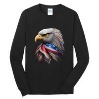 4th July American Eagle Flag Independence Day Tall Long Sleeve T-Shirt