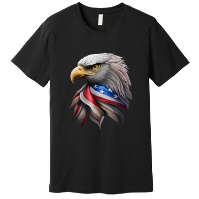 4th July American Eagle Flag Independence Day Premium T-Shirt