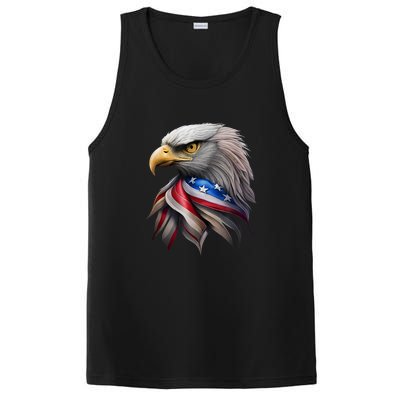 4th July American Eagle Flag Independence Day PosiCharge Competitor Tank