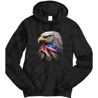 4th July American Eagle Flag Independence Day Tie Dye Hoodie