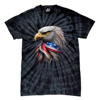 4th July American Eagle Flag Independence Day Tie-Dye T-Shirt