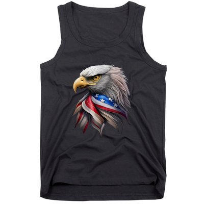 4th July American Eagle Flag Independence Day Tank Top