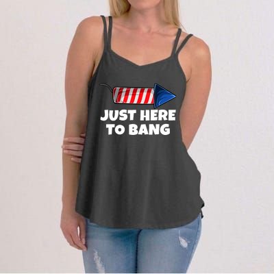 4th July America Firework Patriot USA Women's Strappy Tank