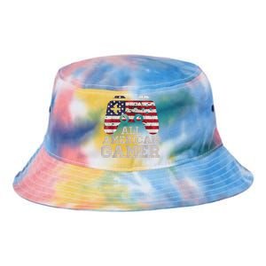 4th July All American Gamer Patriot Tie Dye Newport Bucket Hat