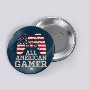 4th July All American Gamer Patriot Button