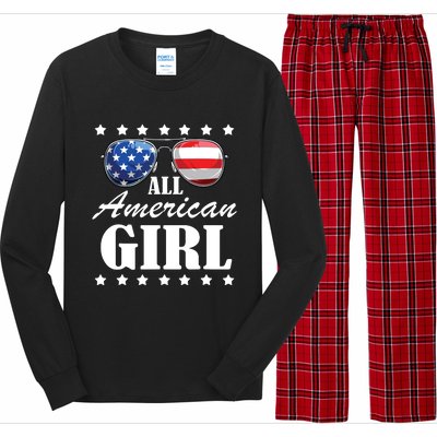 4th July America Independence Day Patriot Usa Long Sleeve Pajama Set