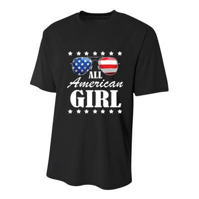 4th July America Independence Day Patriot Usa Youth Performance Sprint T-Shirt