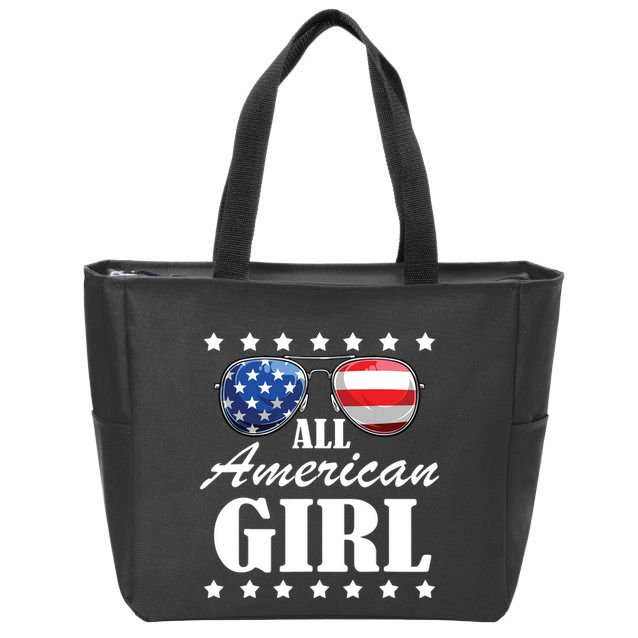 4th July America Independence Day Patriot Usa Zip Tote Bag