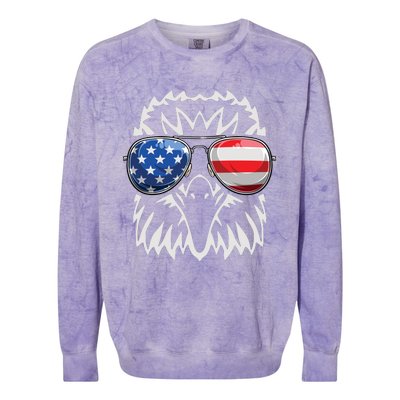 4th July American Eagle Flag Independence Day Colorblast Crewneck Sweatshirt