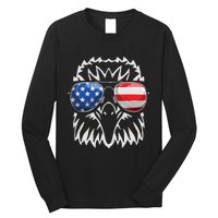 4th July American Eagle Flag Independence Day Long Sleeve Shirt