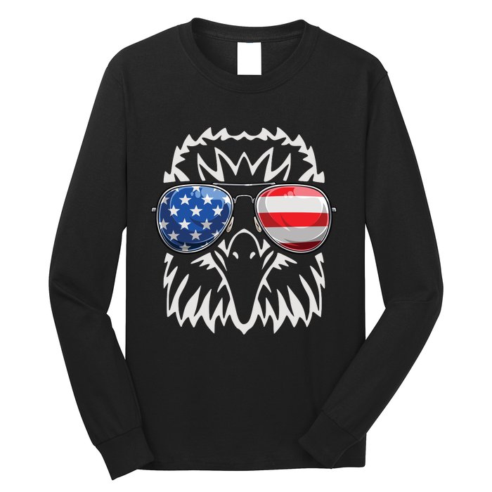 4th July American Eagle Flag Independence Day Long Sleeve Shirt