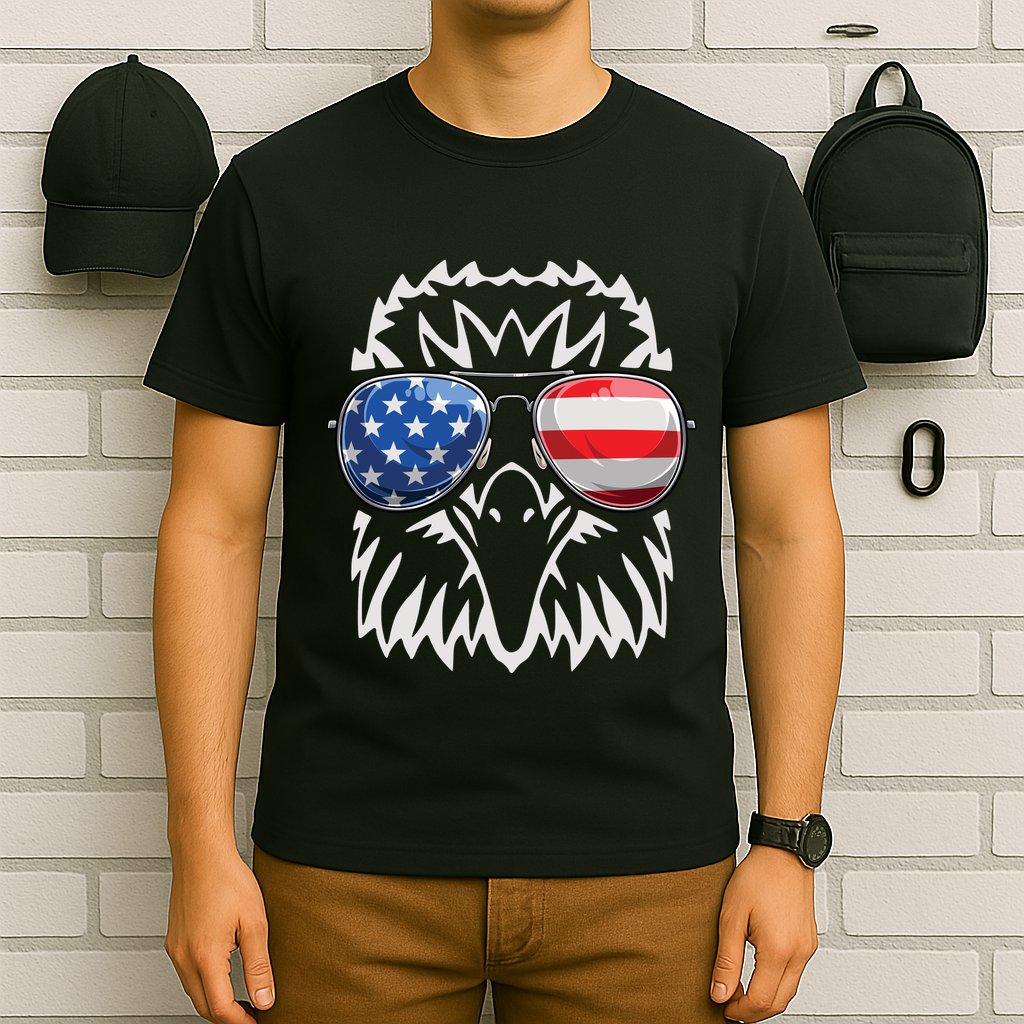4th July American Eagle Flag Independence Day T-Shirt
