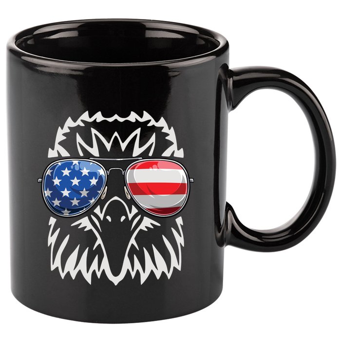 4th July American Eagle Flag Independence Day 11oz C Handle Ceramic Mug
