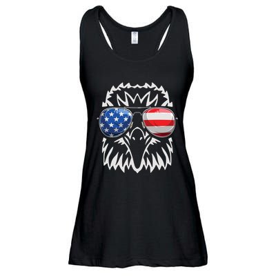 4th July American Eagle Flag Independence Day Ladies Essential Flowy Tank