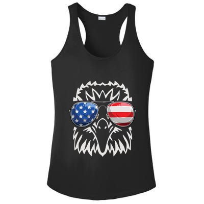 4th July American Eagle Flag Independence Day Ladies PosiCharge Competitor Racerback Tank