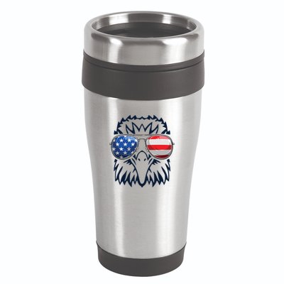 4th July American Eagle Flag Independence Day 16oz Travel Tumbler