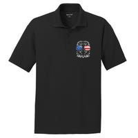 4th July American Eagle Flag Independence Day PosiCharge RacerMesh Polo