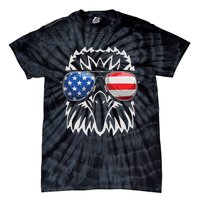 4th July American Eagle Flag Independence Day Tie-Dye T-Shirt