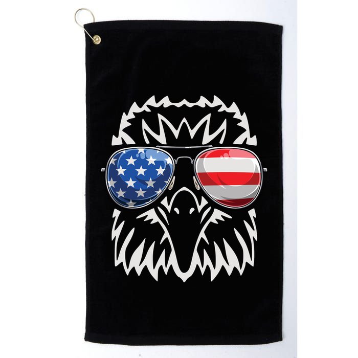 4th July American Eagle Flag Independence Day Golf Towel