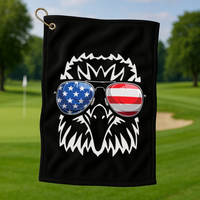 4th July American Eagle Flag Independence Day Golf Towel