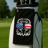 4th July American Eagle Flag Independence Day Golf Towel